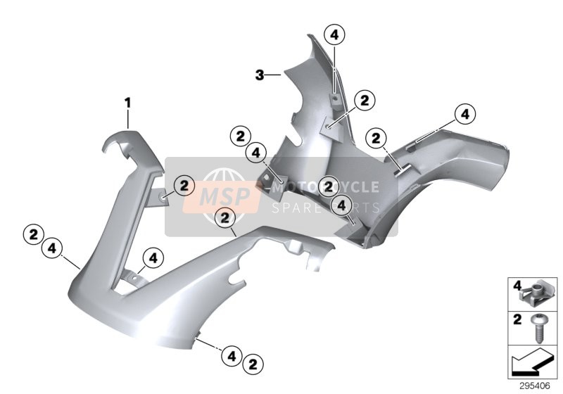 BMW C 600 Sport (0131, 0132) 2013 Cache de guidon supérieur pour un 2013 BMW C 600 Sport (0131, 0132)