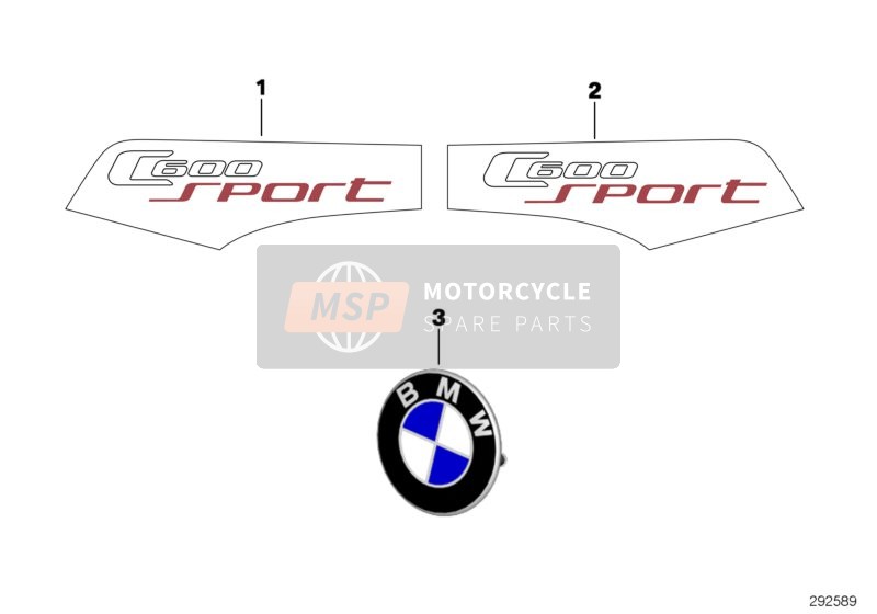 BMW C 600 Sport (0131, 0132) 2012 Stickers voor een 2012 BMW C 600 Sport (0131, 0132)