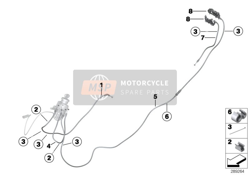 BMW C 600 Sport (0131, 0132) 2013 Câbles Bowden pour un 2013 BMW C 600 Sport (0131, 0132)