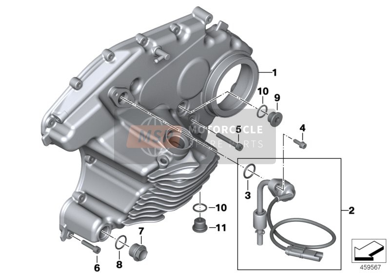 BMW C 600 Sport (0131, 0132) 2012 GEARBOX COVER,GASKET AND VARIOUS BOLTS for a 2012 BMW C 600 Sport (0131, 0132)