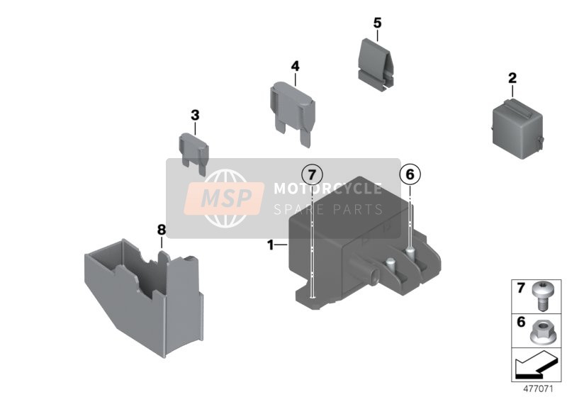 BMW C 600 Sport (0131, 0132) 2013 RELAYS AND FUSES for a 2013 BMW C 600 Sport (0131, 0132)