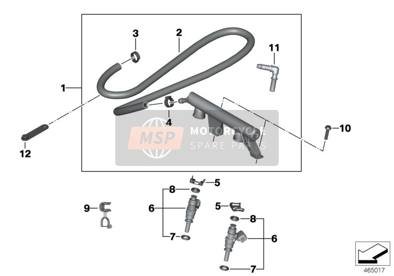 BMW C 600 Sport (0131, 0132) 2012 Inyectores y cables para un 2012 BMW C 600 Sport (0131, 0132)