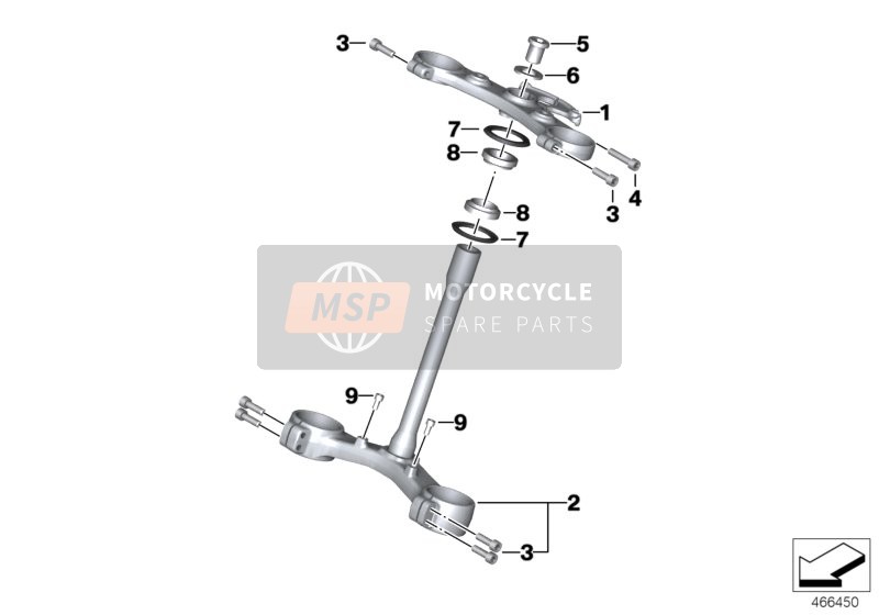 BMW C 600 Sport (0131, 0132) 2015 Gabelbrücke für ein 2015 BMW C 600 Sport (0131, 0132)