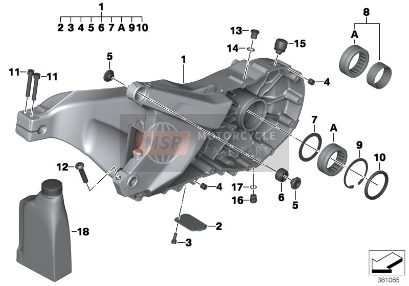 BMW C 600 Sport (0131, 0132) 2013 REAR WHEEL SWINGING ARM for a 2013 BMW C 600 Sport (0131, 0132)