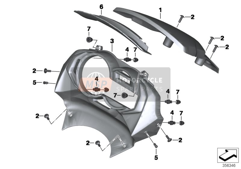 BMW C 650 GT (0133, 0134) 2012 Instrumentendrager 1 voor een 2012 BMW C 650 GT (0133, 0134)