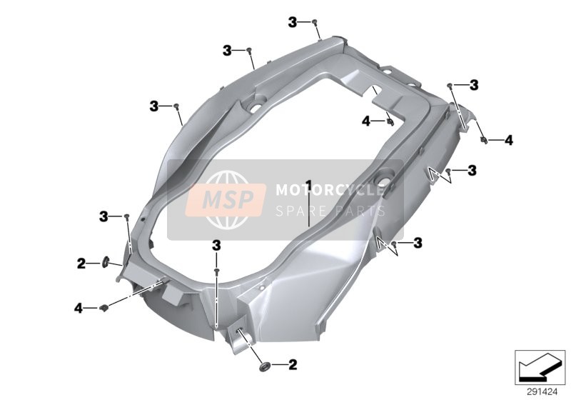 BMW C 650 GT (0133, 0134) 2012 Copertura vano bagagli per un 2012 BMW C 650 GT (0133, 0134)