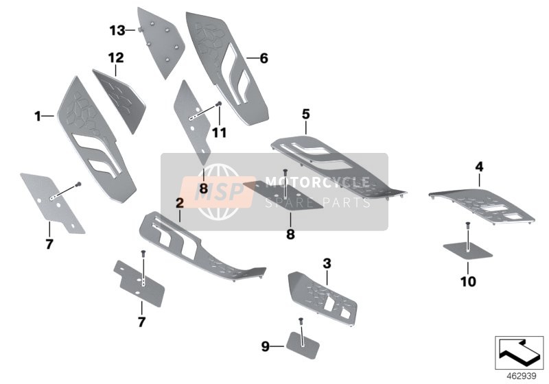 BMW C 650 GT (0133, 0134) 2014 Running board covers for a 2014 BMW C 650 GT (0133, 0134)