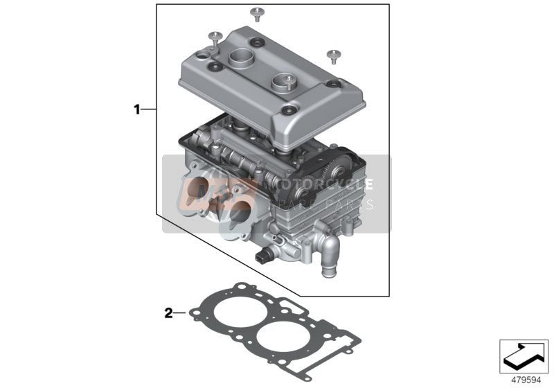 BMW C 650 GT (0133, 0134) 2012 Culasse complète pour un 2012 BMW C 650 GT (0133, 0134)