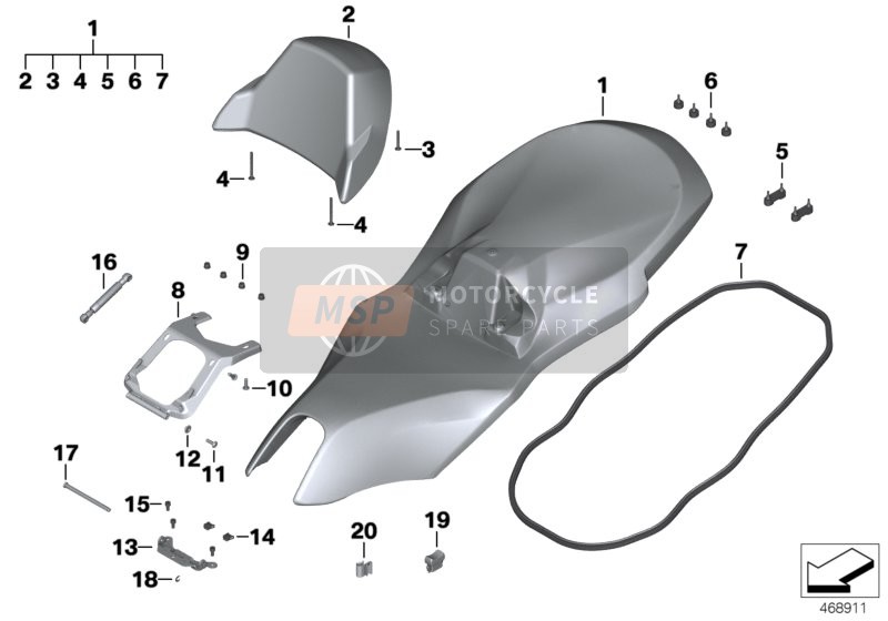 BMW C 650 GT (0133, 0134) 2013 Bench seat for a 2013 BMW C 650 GT (0133, 0134)