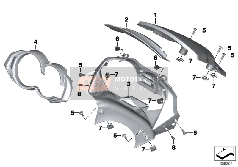 BMW C 650 GT (0133, 0134) 2014 DASHBOARD SUPPORT 2 for a 2014 BMW C 650 GT (0133, 0134)