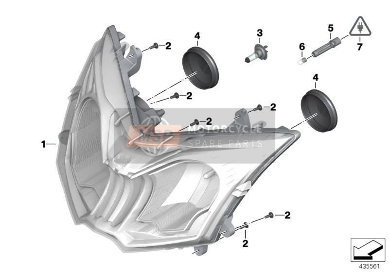 BMW C 650 GT (0133, 0134) 2014 Faro para un 2014 BMW C 650 GT (0133, 0134)