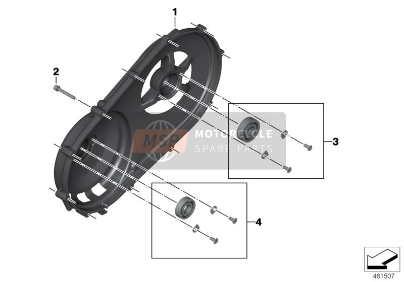 BMW C 650 GT (0133, 0134) 2014 Gehäuseabdeckung für CVT für ein 2014 BMW C 650 GT (0133, 0134)