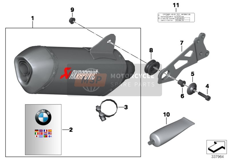 BMW C 650 GT (0133, 0134) 2013 Sport muffler for a 2013 BMW C 650 GT (0133, 0134)