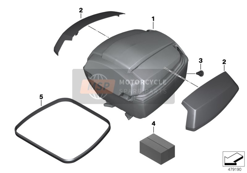 BMW C 650 GT (0133, 0134) 2012 Topcase 35 l für ein 2012 BMW C 650 GT (0133, 0134)