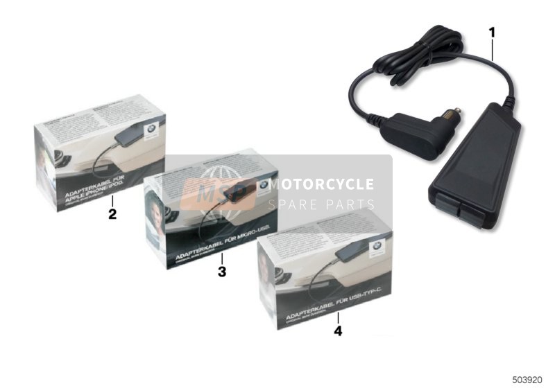 BMW C 650 GT (0133, 0134) 2013 Carica-batteria USB per un 2013 BMW C 650 GT (0133, 0134)