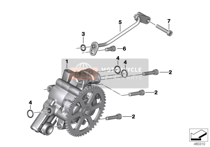 BMW C 650 GT (0133, 0134) 2012 La pompe à huile pour un 2012 BMW C 650 GT (0133, 0134)