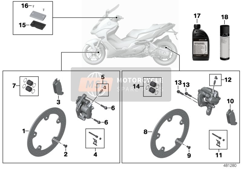 BMW C 650 GT (0133, 0134) 2013 Brake service for a 2013 BMW C 650 GT (0133, 0134)