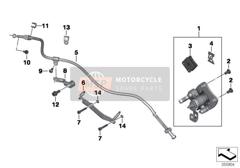 32737725404, Câble Bowden De Frein De Stationnement, BMW, 2