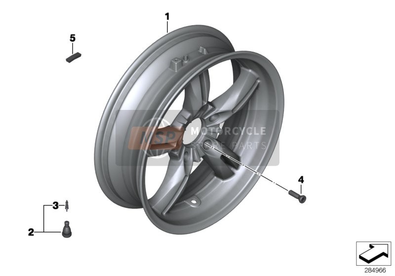 BMW C 650 GT (0133, 0134) 2013 REAR WHEEL for a 2013 BMW C 650 GT (0133, 0134)