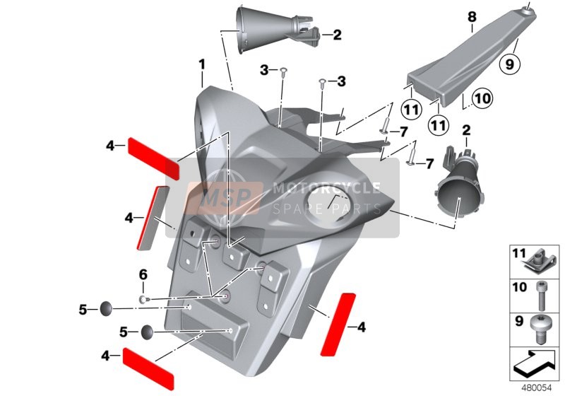 BMW C 650 GT 16 (0C05, 0C15) 2019 Portaplacas SVA para un 2019 BMW C 650 GT 16 (0C05, 0C15)