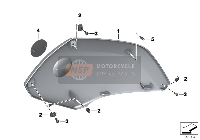 BMW C 650 GT 16 (0C05, 0C15) 2015 Trim cover side section, upper for a 2015 BMW C 650 GT 16 (0C05, 0C15)