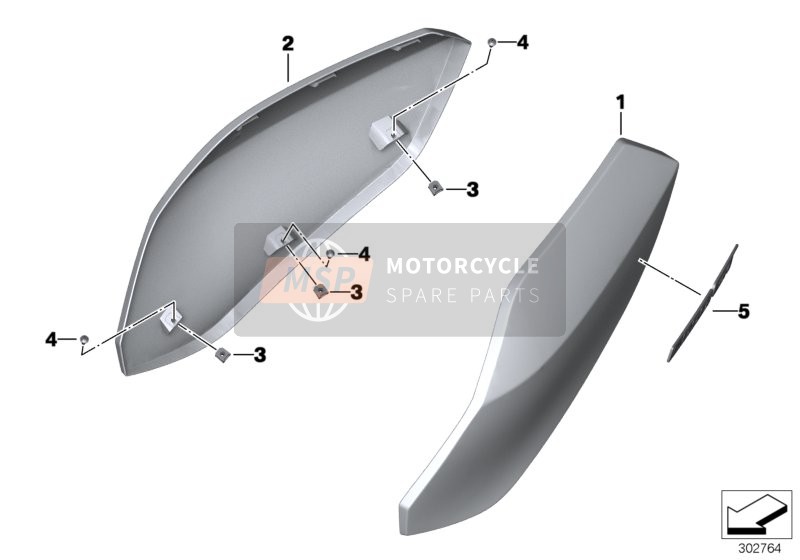 BMW C 650 GT 16 (0C05, 0C15) 2019 TAIL TRIM for a 2019 BMW C 650 GT 16 (0C05, 0C15)