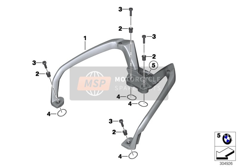 BMW C 650 GT 16 (0C05, 0C15) 2019 Haltegriff hinten für ein 2019 BMW C 650 GT 16 (0C05, 0C15)