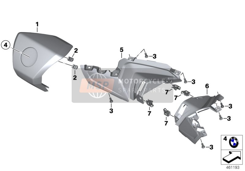BMW C 650 GT 16 (0C05, 0C15) 2015 Handlebar cover, center for a 2015 BMW C 650 GT 16 (0C05, 0C15)