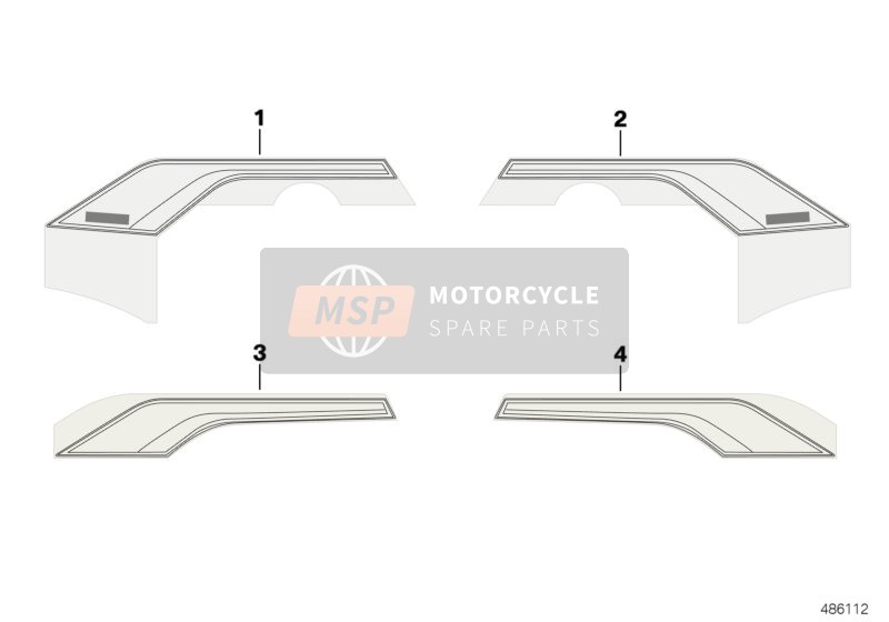 BMW C 650 GT 16 (0C05, 0C15) 2014 Ruban décoratif pour un 2014 BMW C 650 GT 16 (0C05, 0C15)