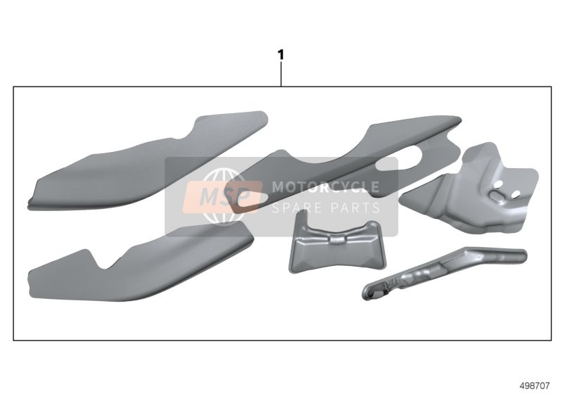 BMW C 650 GT 16 (0C05, 0C15) 2015 Set, geluiddempend pakket 2 voor een 2015 BMW C 650 GT 16 (0C05, 0C15)