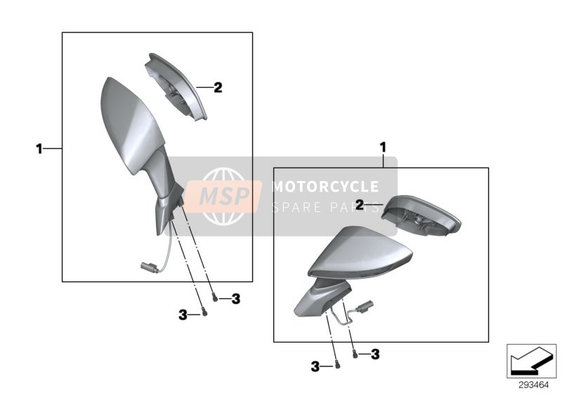 BMW C 650 GT 16 (0C05, 0C15) 2016 SPIEGEL für ein 2016 BMW C 650 GT 16 (0C05, 0C15)