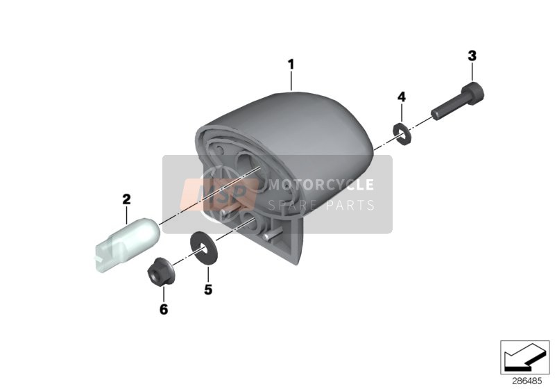 BMW C 650 GT 16 (0C05, 0C15) 2016 Kennzeichenleuchte für ein 2016 BMW C 650 GT 16 (0C05, 0C15)