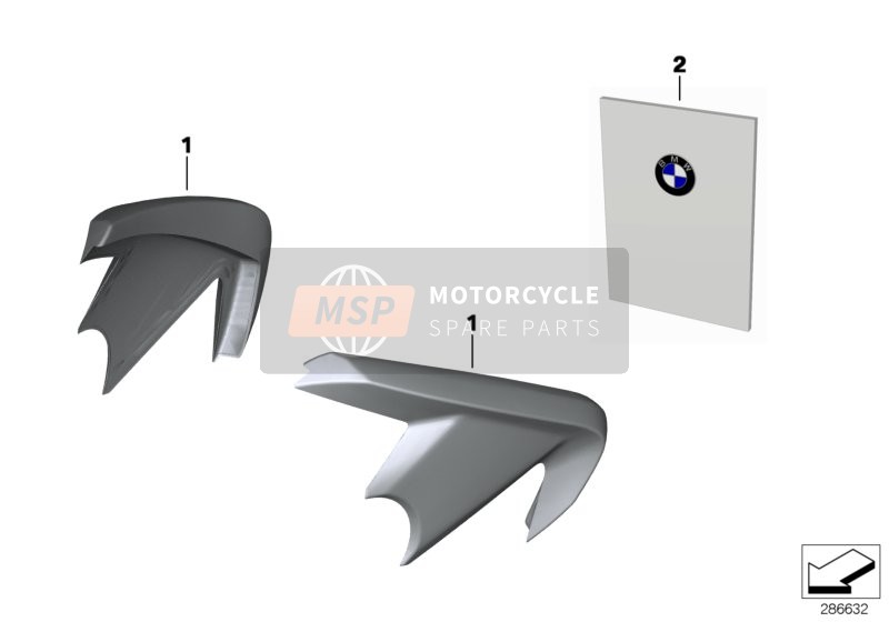 BMW C 650 GT 16 (0C05, 0C15) 2019 SLIPSTREAM DEFLECTOR 1 for a 2019 BMW C 650 GT 16 (0C05, 0C15)