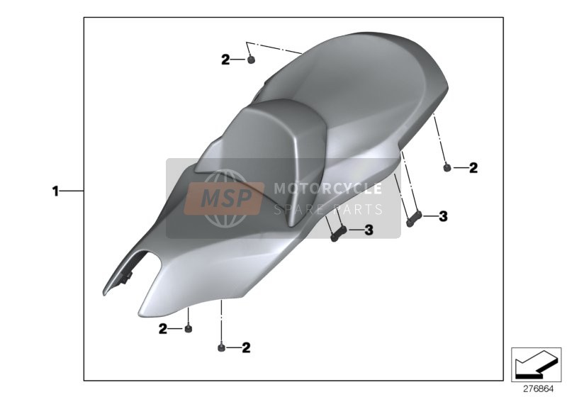 BMW C 650 GT 16 (0C05, 0C15) 2019 Selle, exclusive pour un 2019 BMW C 650 GT 16 (0C05, 0C15)