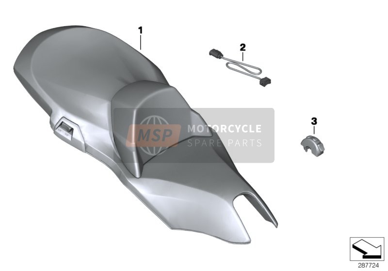 BMW C 650 GT 16 (0C05, 0C15) 2017 Riscaldamento sedile per un 2017 BMW C 650 GT 16 (0C05, 0C15)