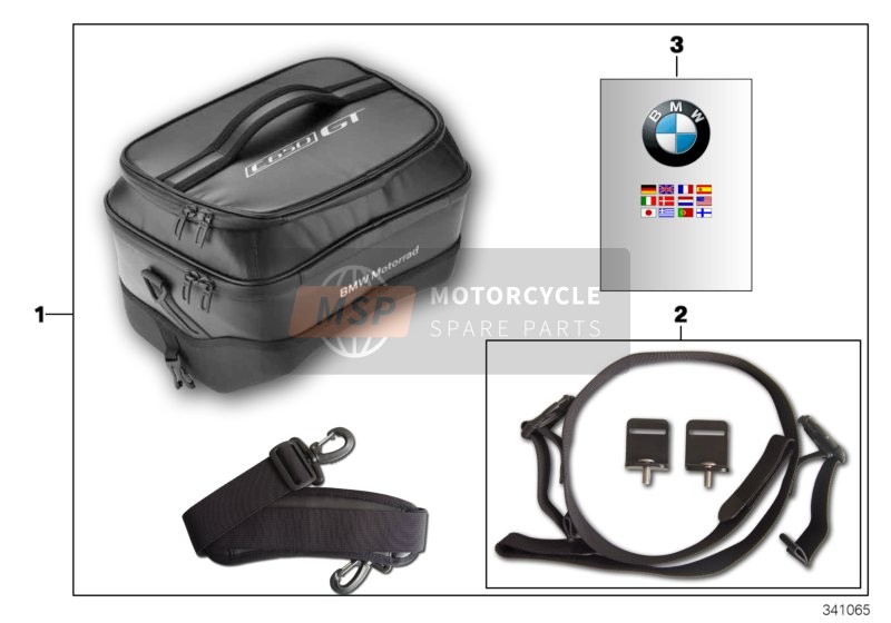 BMW C 650 GT 16 (0C05, 0C15) 2019 Bolsillo en túnel central para un 2019 BMW C 650 GT 16 (0C05, 0C15)