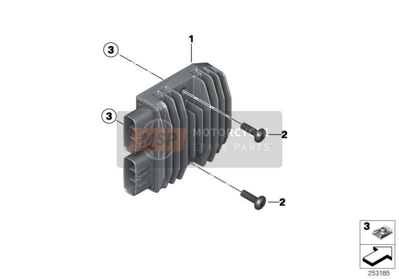 BMW C 650 GT 16 (0C05, 0C15) 2019 Spannungsregler für ein 2019 BMW C 650 GT 16 (0C05, 0C15)