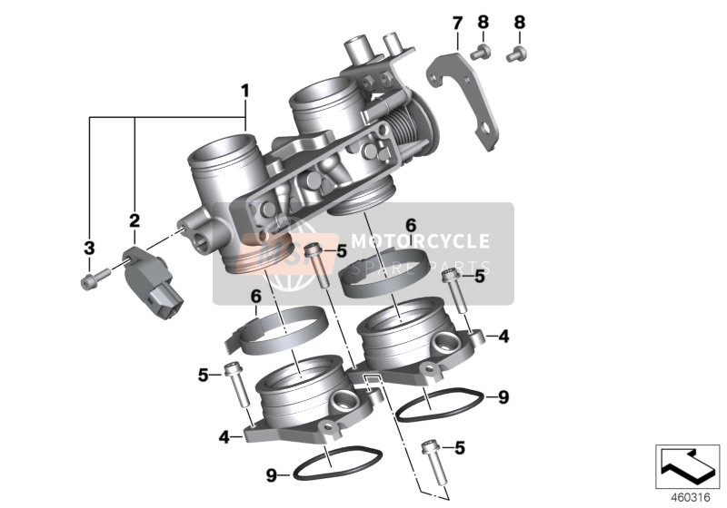 BMW C 650 GT 16 (0C05, 0C15) 2019 Throttle Valve and Actuator for a 2019 BMW C 650 GT 16 (0C05, 0C15)