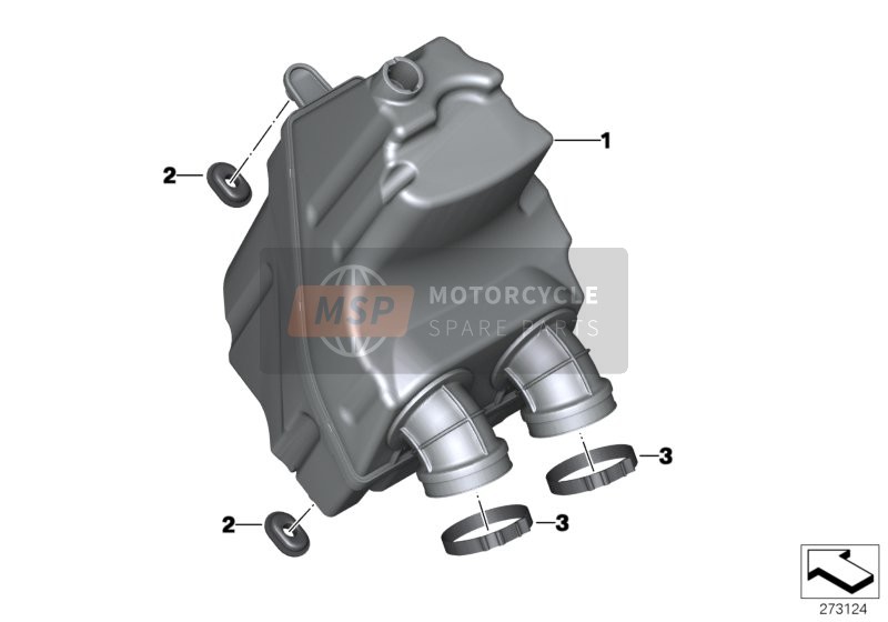 BMW C 650 GT 16 (0C05, 0C15) 2019 Silencieux d'admission pour un 2019 BMW C 650 GT 16 (0C05, 0C15)