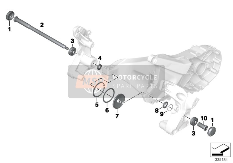 BMW C 650 GT 16 (0C05, 0C15) 2017 Cuscinetto del braccio oscillante posteriore per un 2017 BMW C 650 GT 16 (0C05, 0C15)