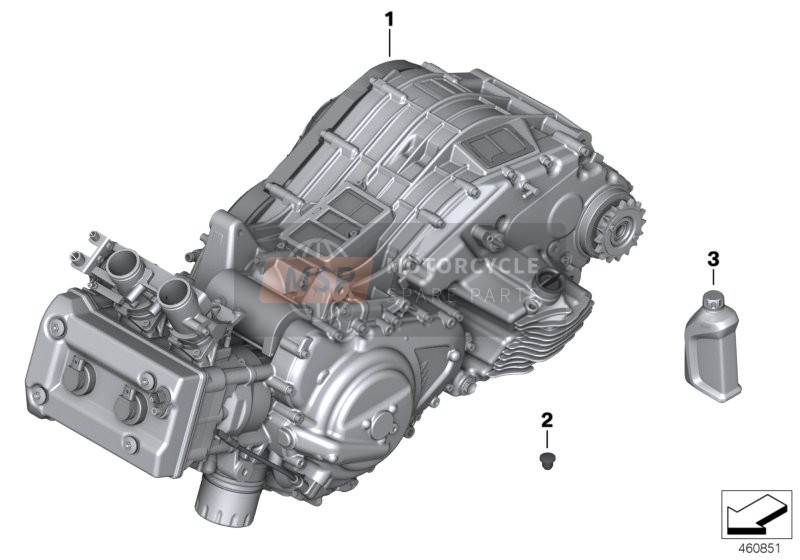 BMW C 650 GT 16 (0C05, 0C15) 2019 Motor voor een 2019 BMW C 650 GT 16 (0C05, 0C15)