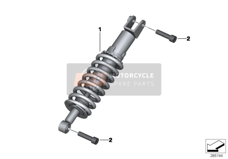 BMW C 650 GT 16 (0C05, 0C15) 2018 Muelle-amortiguador trasero para un 2018 BMW C 650 GT 16 (0C05, 0C15)