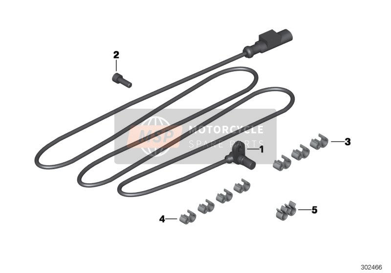 BMW C 650 GT 16 (0C05, 0C15) 2019 Wheel speed sensor for a 2019 BMW C 650 GT 16 (0C05, 0C15)