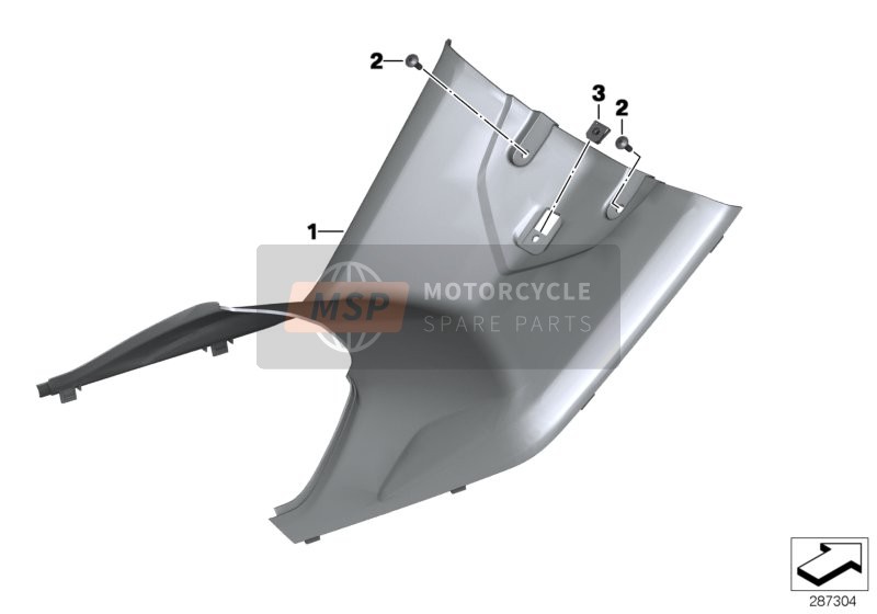 BMW C 650 Sport 16 (0C04, 0C14) 2019 Center cover for a 2019 BMW C 650 Sport 16 (0C04, 0C14)