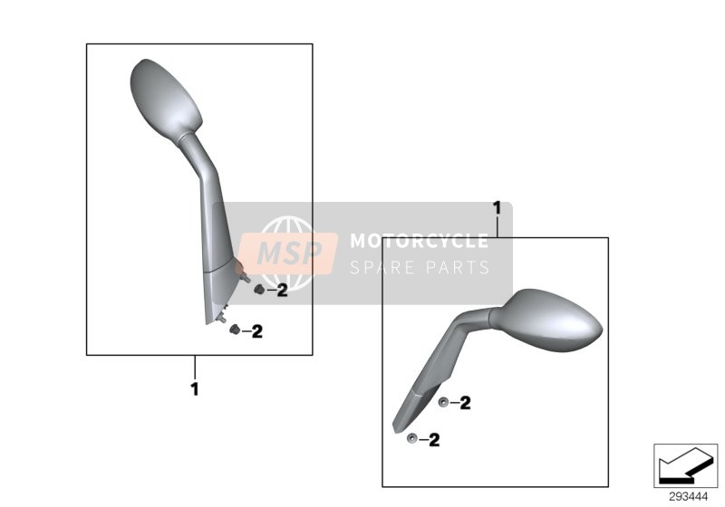 BMW C 650 Sport 16 (0C04, 0C14) 2016 Miroir pour un 2016 BMW C 650 Sport 16 (0C04, 0C14)