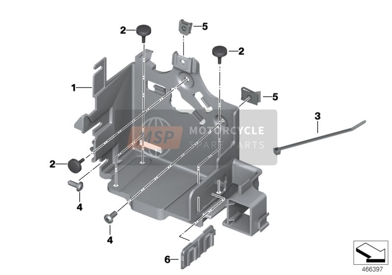 BMW C 650 Sport 16 (0C04, 0C14) 2014 Batterieträger  für ein 2014 BMW C 650 Sport 16 (0C04, 0C14)