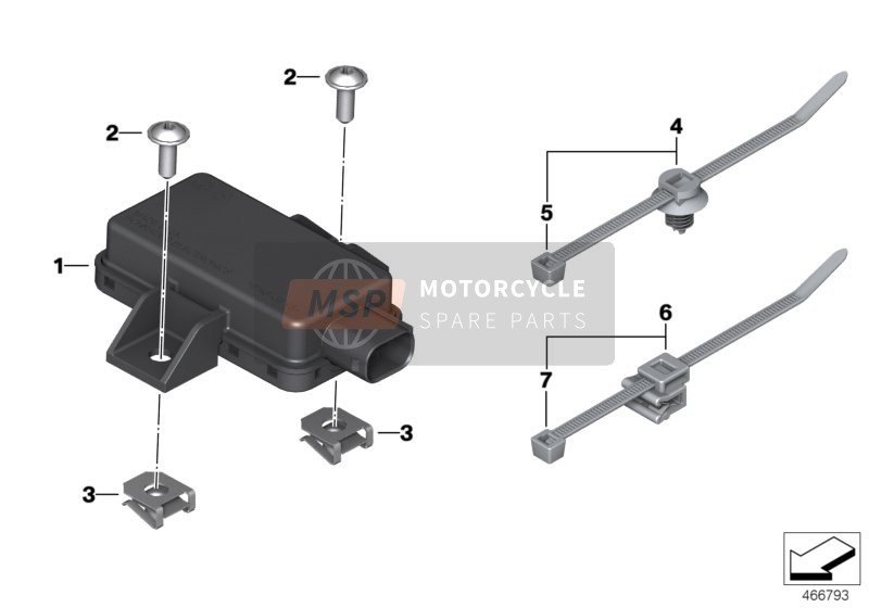 BMW C 650 Sport 16 (0C04, 0C14) 2016 Boîtier de commande RDC pour un 2016 BMW C 650 Sport 16 (0C04, 0C14)