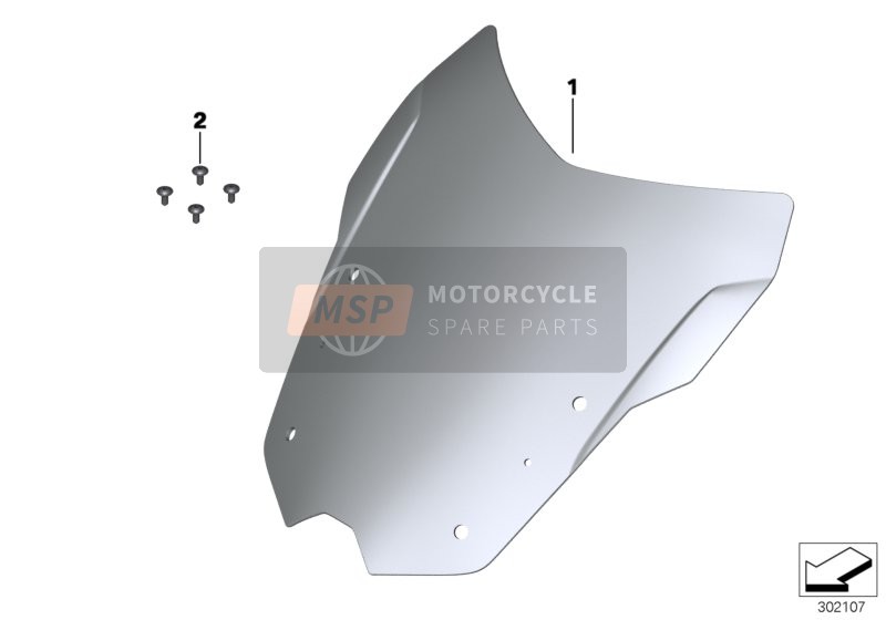 BMW C 650 Sport 16 (0C04, 0C14) 2019 Windschild Sport getönt für ein 2019 BMW C 650 Sport 16 (0C04, 0C14)