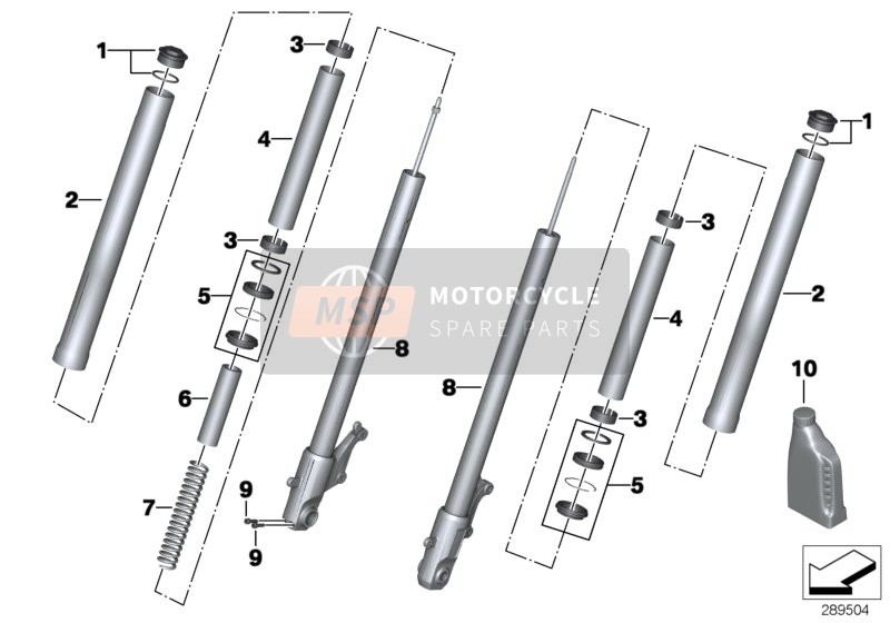 BMW C evolution (0C03) 2015 Horquilla telescópica componentes para un 2015 BMW C evolution (0C03)