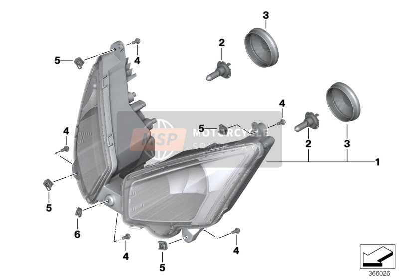 BMW C evolution (0C03) 2013 Koplamp voor een 2013 BMW C evolution (0C03)